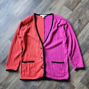 The Limited Vintage Color Block Cardigan Women's Small. Cotton. EUC. Hong Kong.